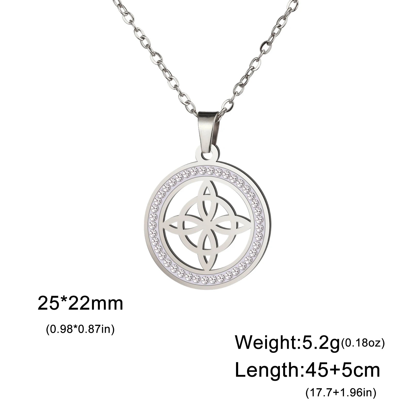 Witch Knot Zircon Necklace