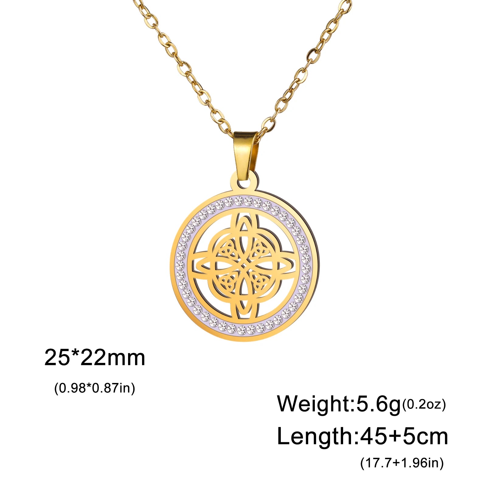 Witch Knot Zircon Necklace
