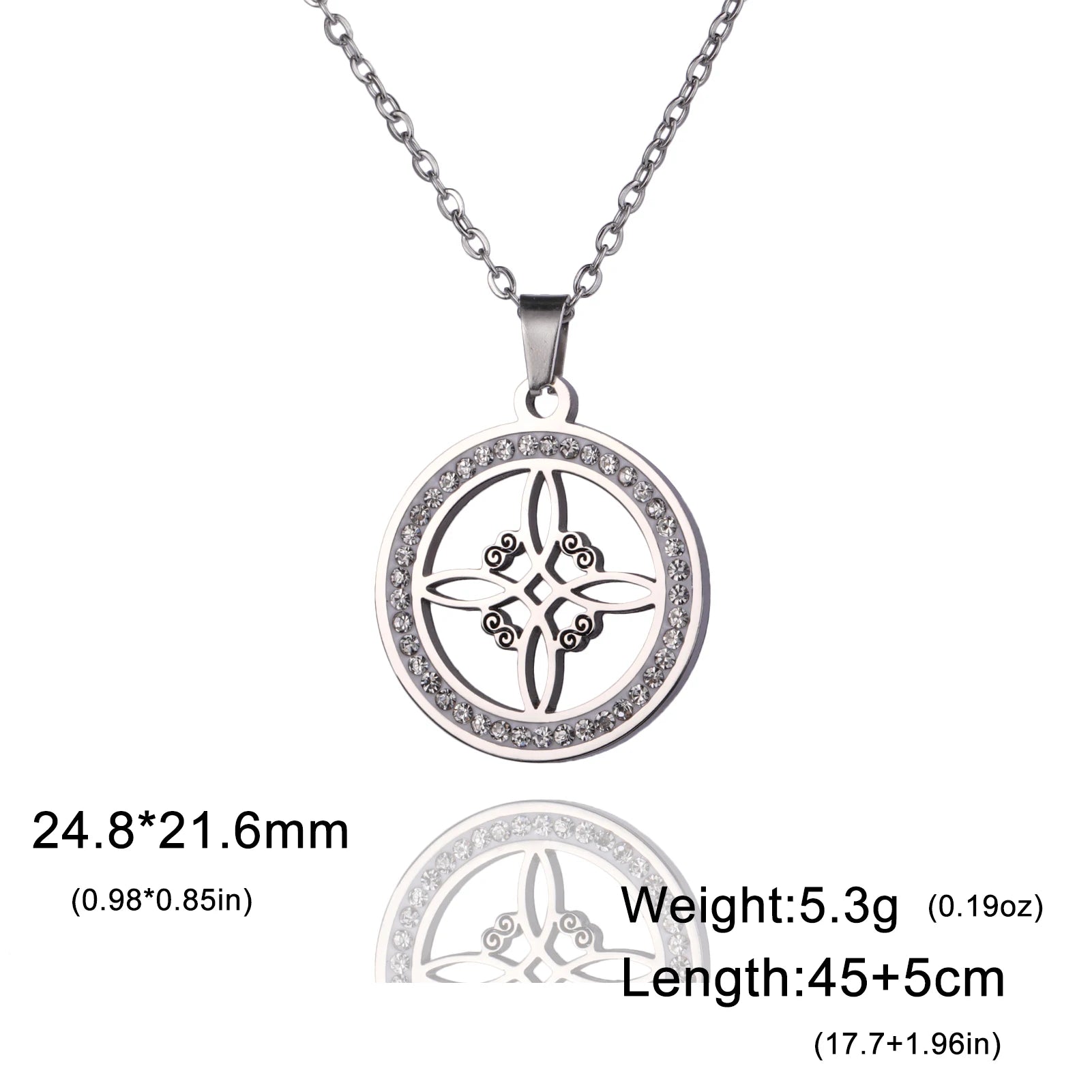 Witch Knot Zircon Necklace