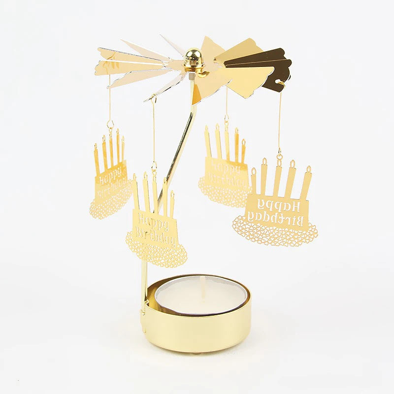 Metal Rotating Candle Holder
