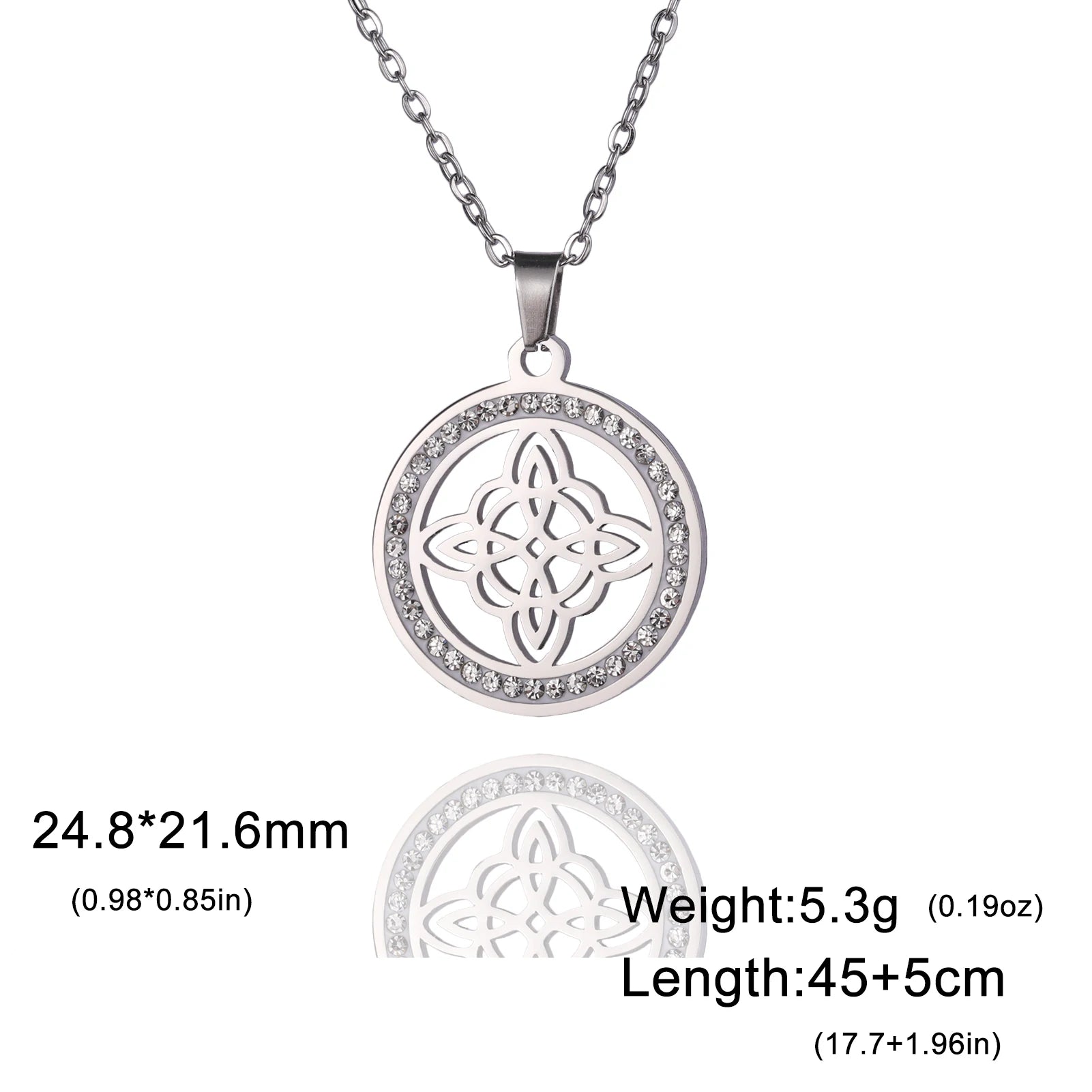 Witch Knot Zircon Necklace