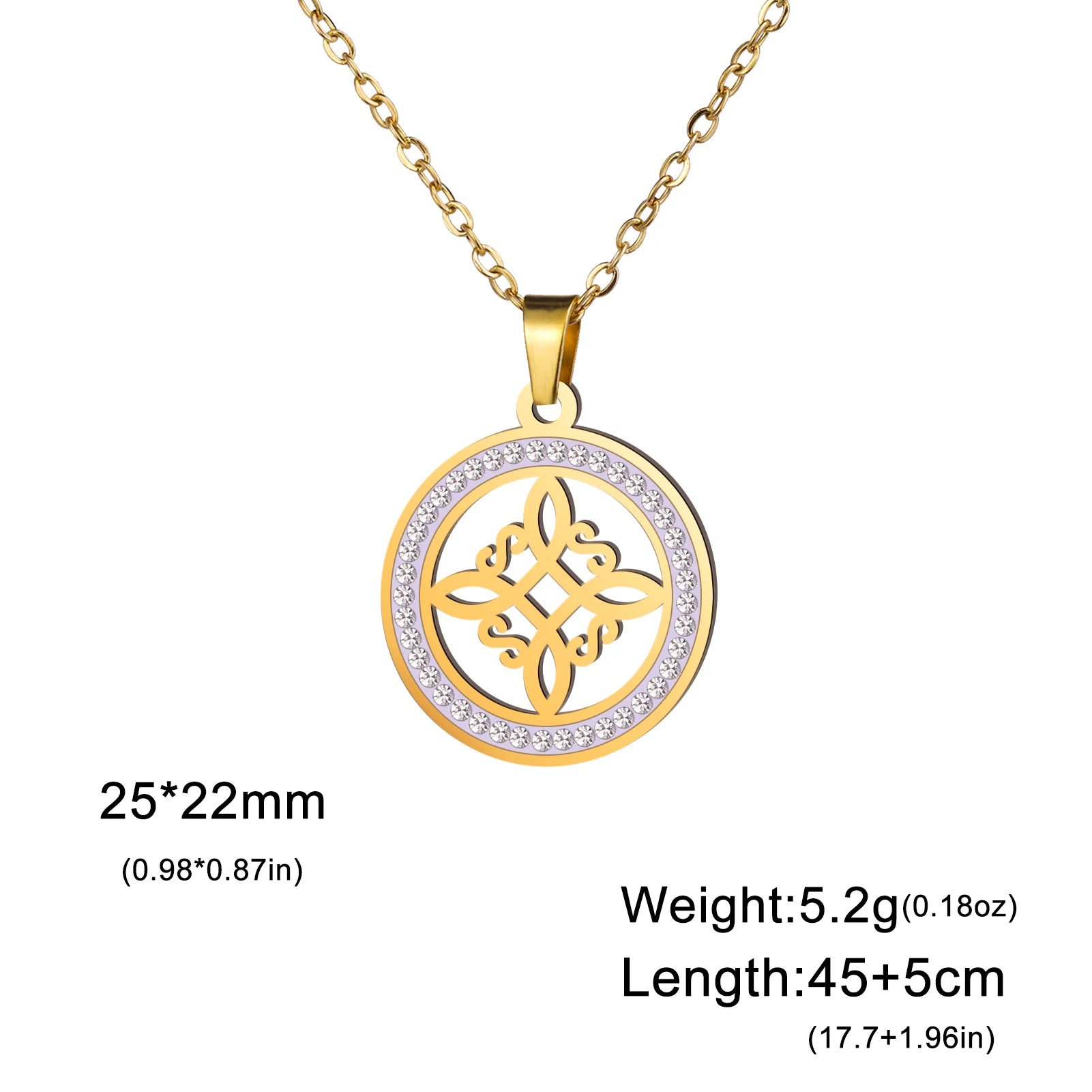 Witch Knot Zircon Necklace
