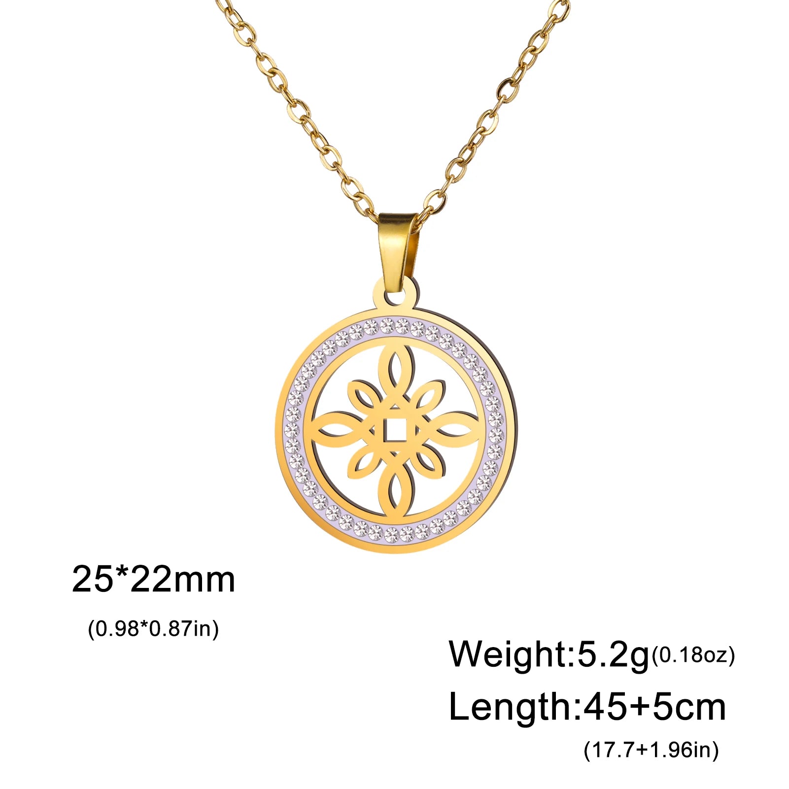 Witch Knot Zircon Necklace