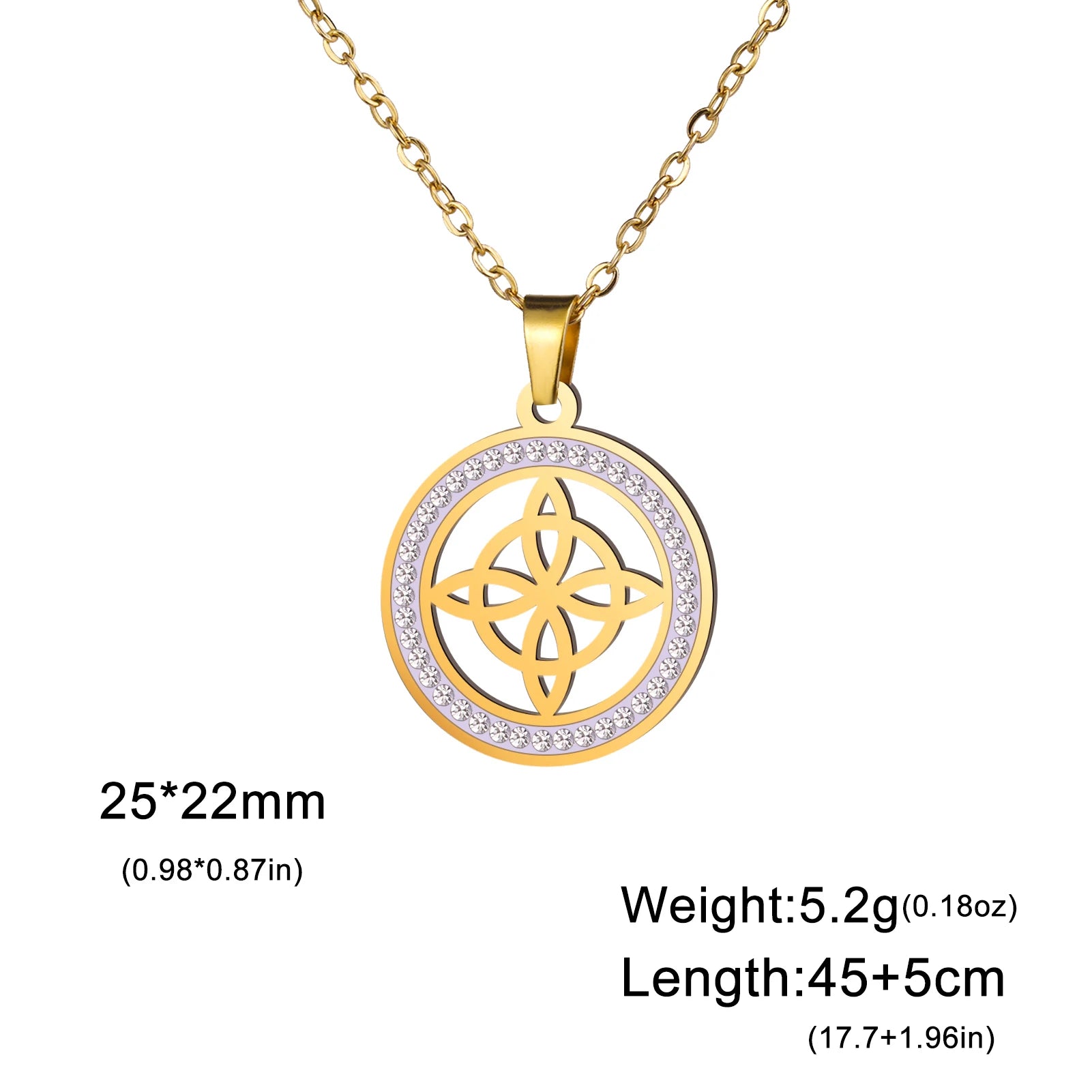 Witch Knot Zircon Necklace