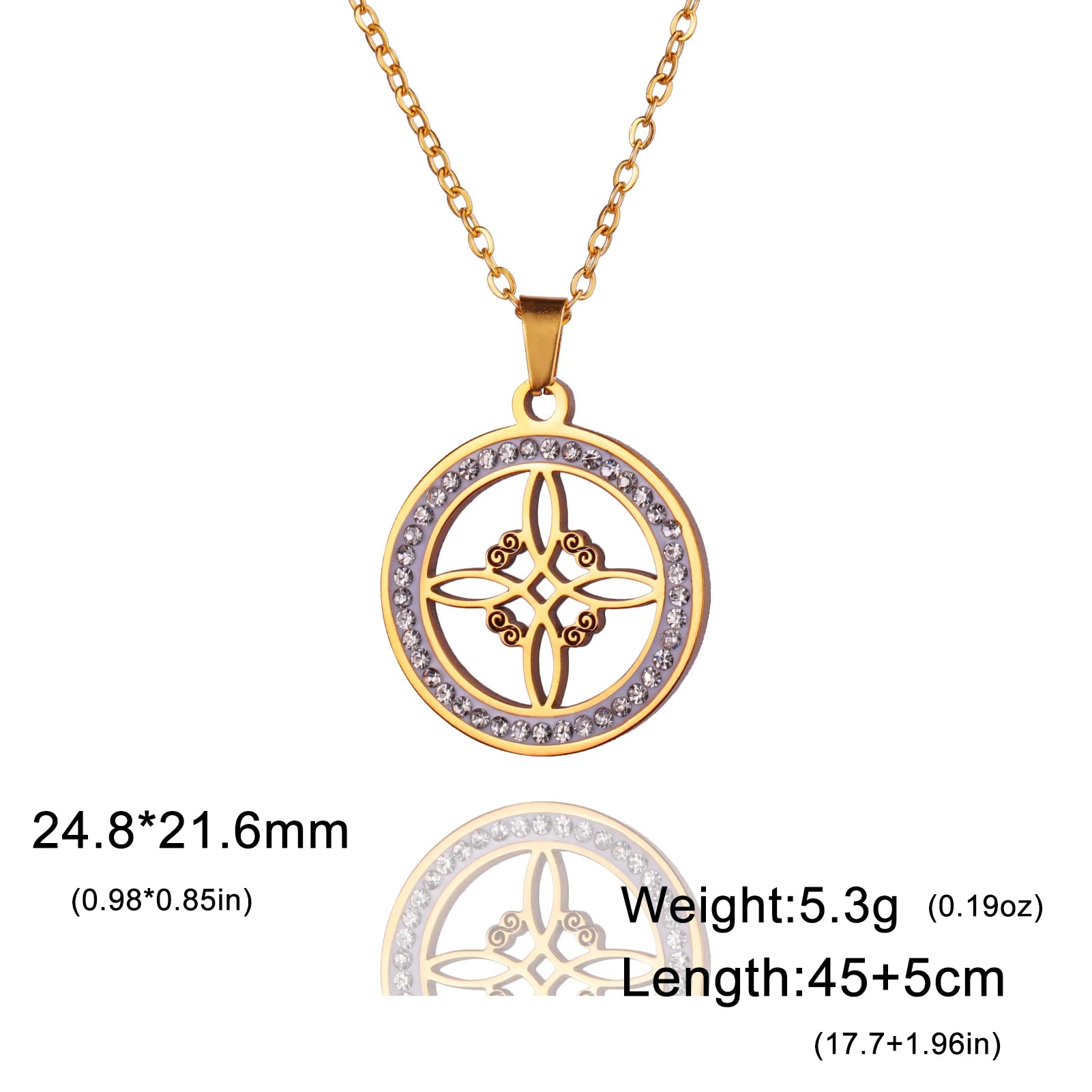 Witch Knot Zircon Necklace