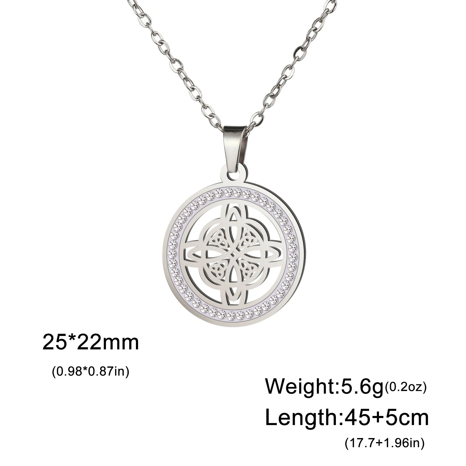 Witch Knot Zircon Necklace
