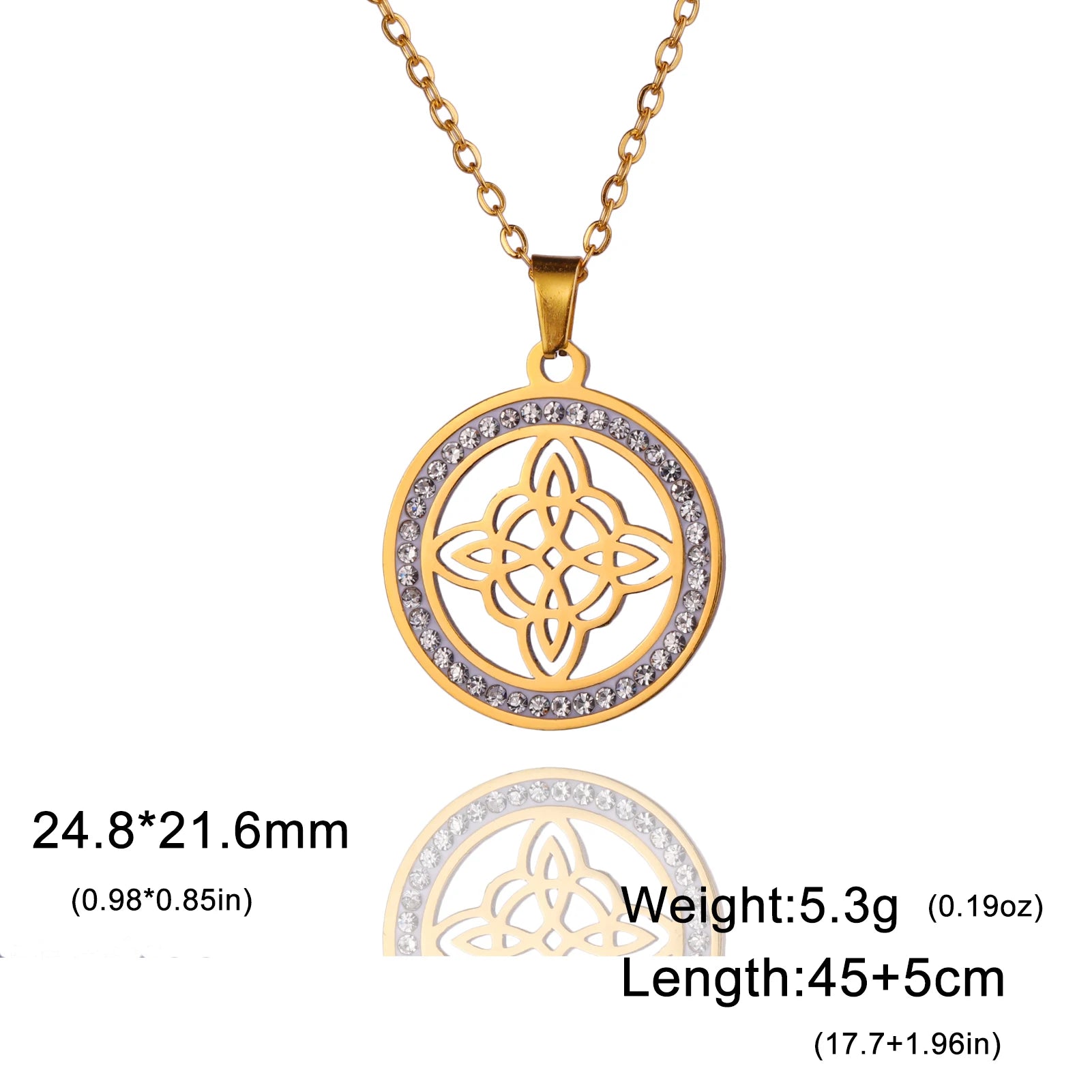 Witch Knot Zircon Necklace